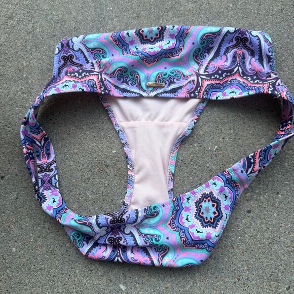 Victoria's Secret Purple Blue Pink The Double Banded Hipster Bikini Bottoms MED - Picture 4 of 6